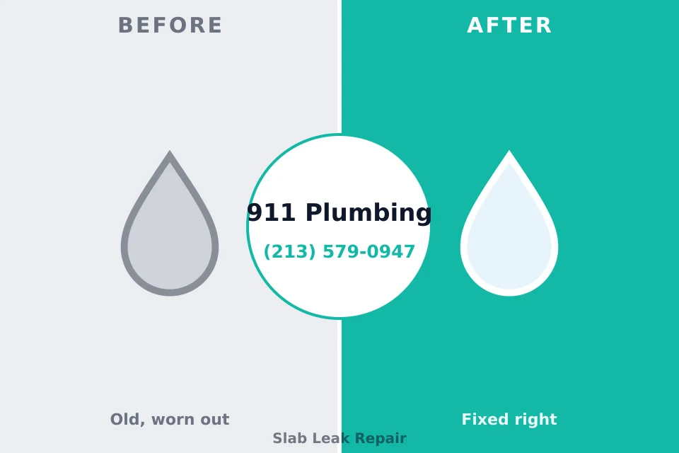 Before and after: plumbing repair Andalusia, PA